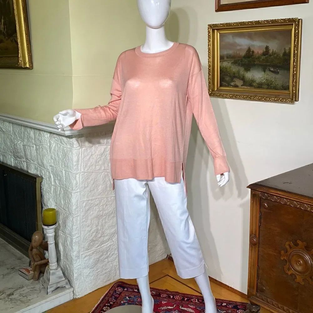 NWT H&M Soft Pink Oversized Light Knit Sweater - Picture 3 of 14
